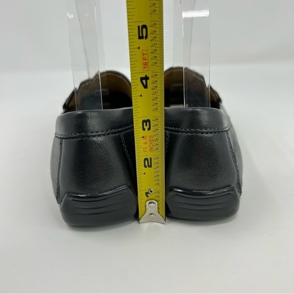 Robert Zur Dark Gray Silver Leather Quality Woven Driving Loafers Size 8.5 - Picture 9 of 14